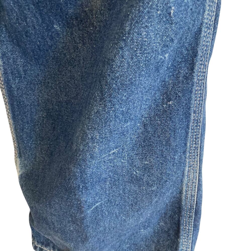 Vintage 90s Y2K Carhartt Distressed Feathered Faded Denim Blue Jeans Size 34x34 - Picture 10 of 14
